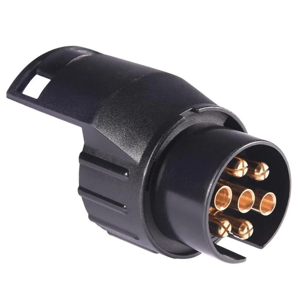 7 To 13 Pin Plastic Trailer Socket Cars Accessories Caravans 13 Pole Tow Bar Towing Socket Plug 12V Electrical Connector Adapter