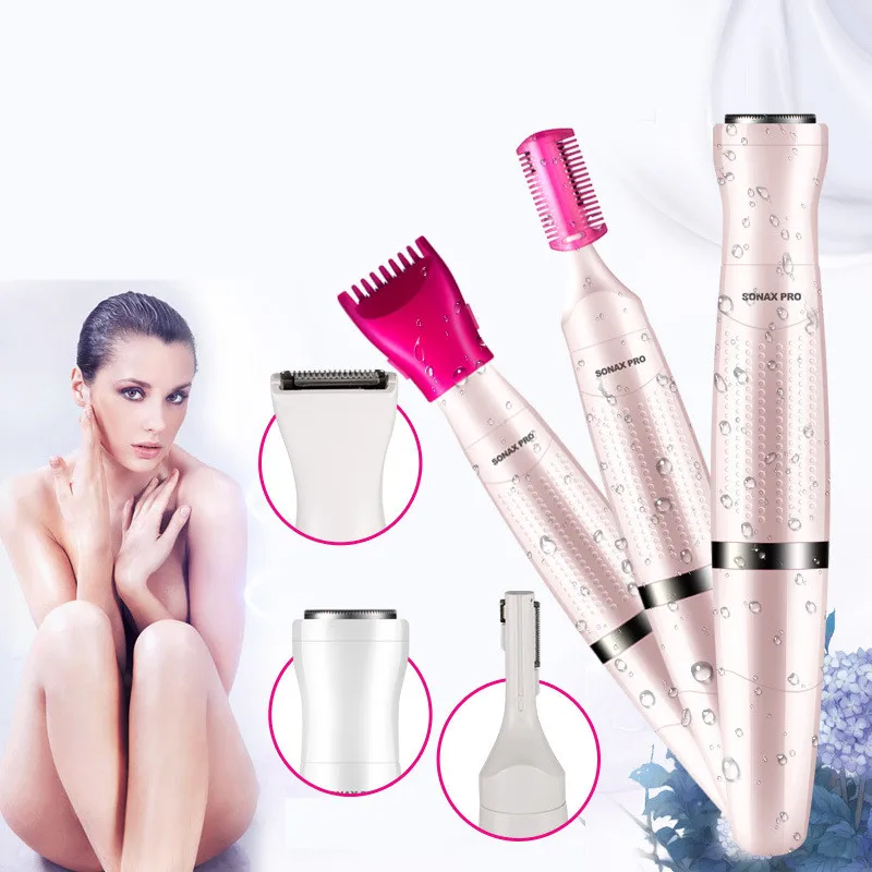 

3in1 Lady Electric Shaver Epilator Women Shaving Machine Hair Removal Washable Bikini Trimmer Body Eyebrow Razor Clipper Barber