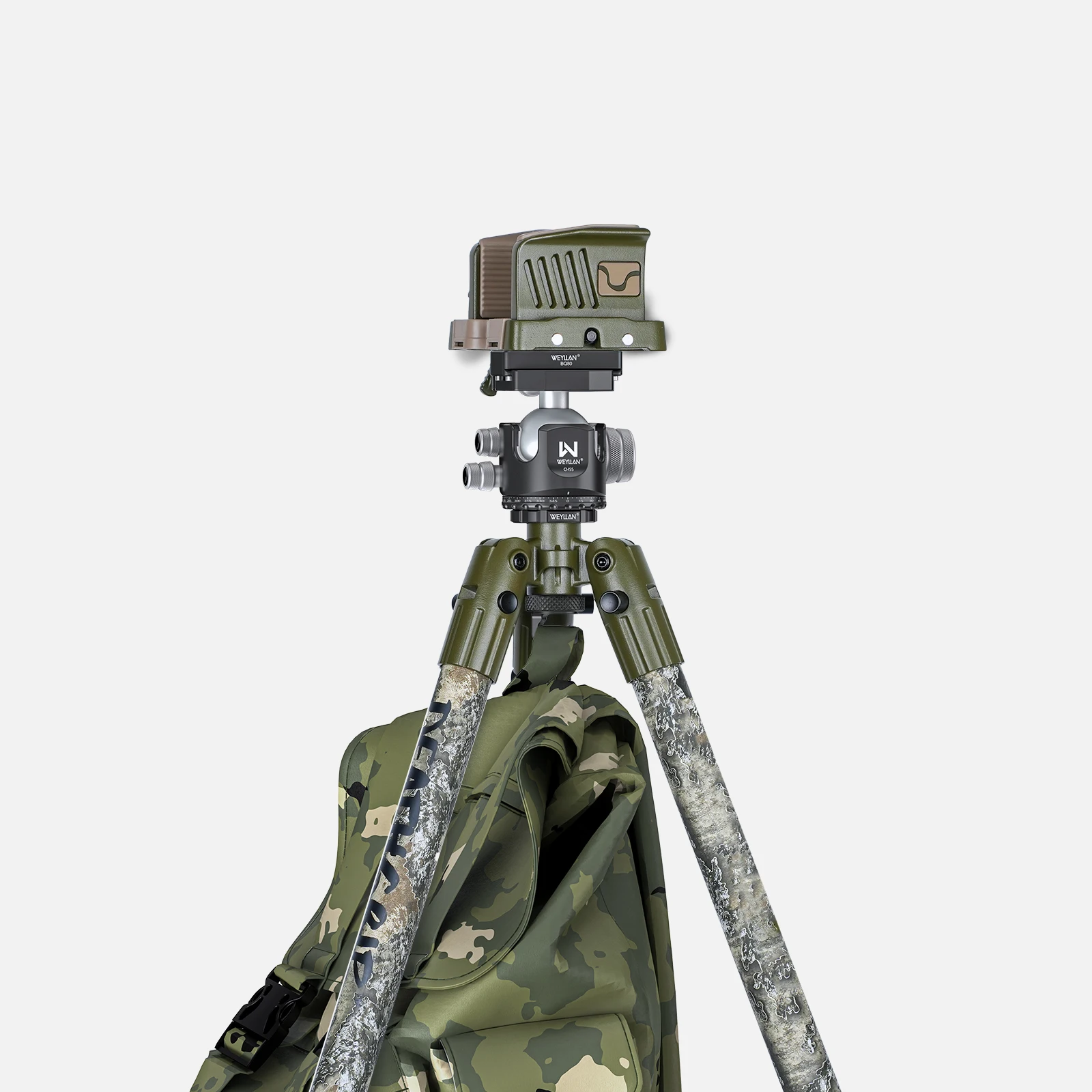 BA5/BQ80 Tripod Adapter Arca Plate COMBO for BOG DeathGrip - 3/8" Converter w Gr