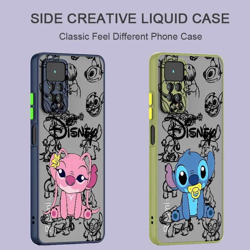 Custodia Disney Stitch Per Xiaomi Redmi Note 12S 11S 12 8 9 10 Pro 5G 9S 10 9T 11 Pro 10 12 Pro 10 Pro 5G Hard Pc Armor Cover