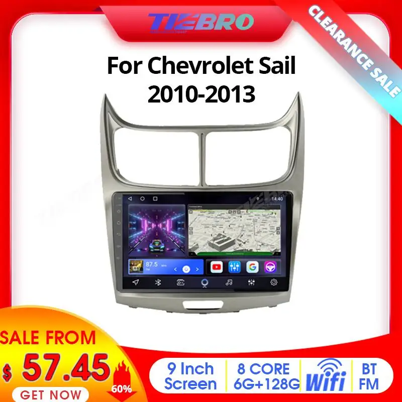 

TIEBRO Clearance Sale 60% Discount 2 Din Android 10.0 For Chevrolet Sail 2010-2013 Car Multimedia Player Navigation GPS Stereo