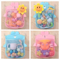 Baby Bath Toys Dinosaur Animal Mesh Net Toy Storage Bag Strong Suction Cups Bath Game Bag Bathroom Organizer Water Toys for Kids 1