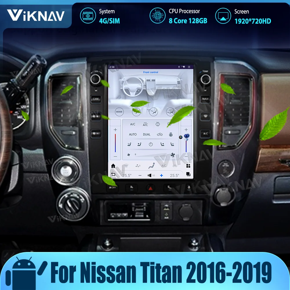 

Android 11.0 Auto 12.1inch Car Radio For Nissan Titan 2016-2019 Wireless CarPlay GPS Navigation Touch Screen Stereo Multimedia