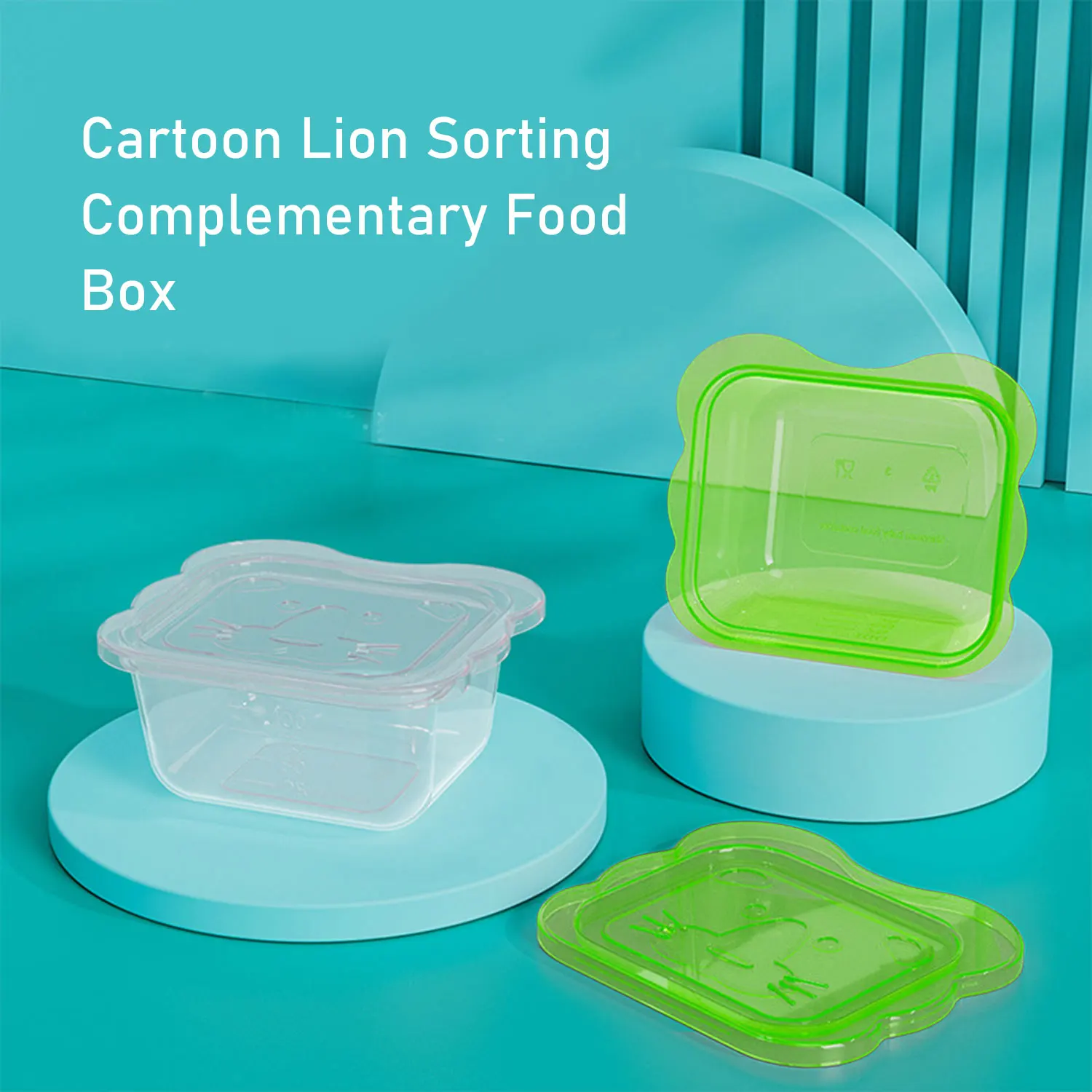 Baby Lion Complementary Food Box Baby Food Container Fresh Storage Box Refrigerated Microwaveable