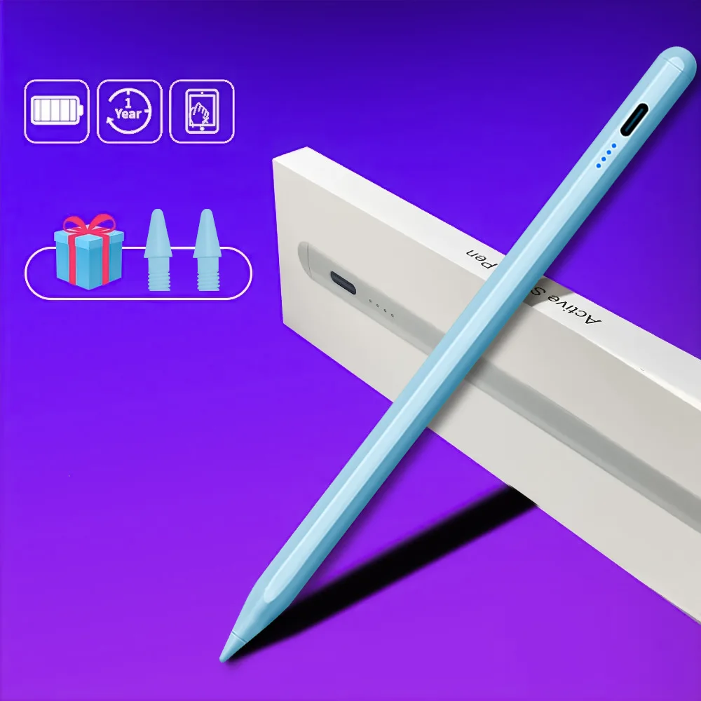 עבור Apple Pencil Power Display Palm Rejection Ipad Pencil Stylus Pen עבור אביזרי iPad 2022 2021 2020 2019 2018 Pro Air Mini