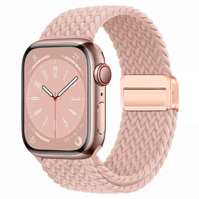 Nylon Braided Loop Strap with Magnetic Buckle - Adjustable Wristband