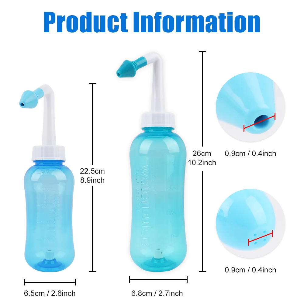 300/ 500ML Nose Wash System Nasal Pressure Rinse Neti Pot Nose Treatment Nose Wash Cleaner