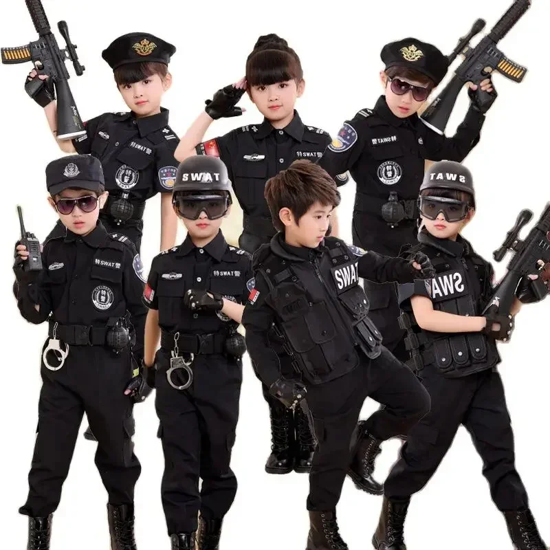 Pol-cia-Cosplay-Fantasias-para-Crian-as-Uniforme-Especial-Policial ...