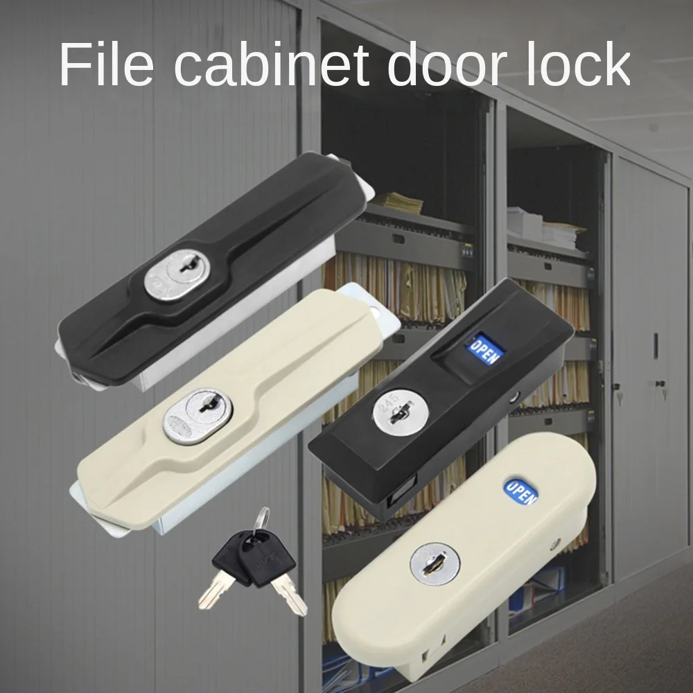 New Zinc Alloy File Cabinet Lock Anti-theft with Key Sliding Door Lock Furniture Security Drawer Lock File Cabinet