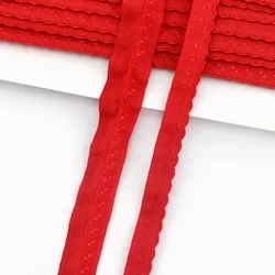 Colored Nylon Elastic Bands for Sewing and DIY Accessories - 11mm Width, 10/20/40 Meters (Red)