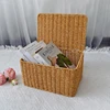 Baskets with Lid Storage Box Cover Closet Organizer Imitation Rattan Baskets  for Clothing Clothes Food  Kitchen  Organizer 4