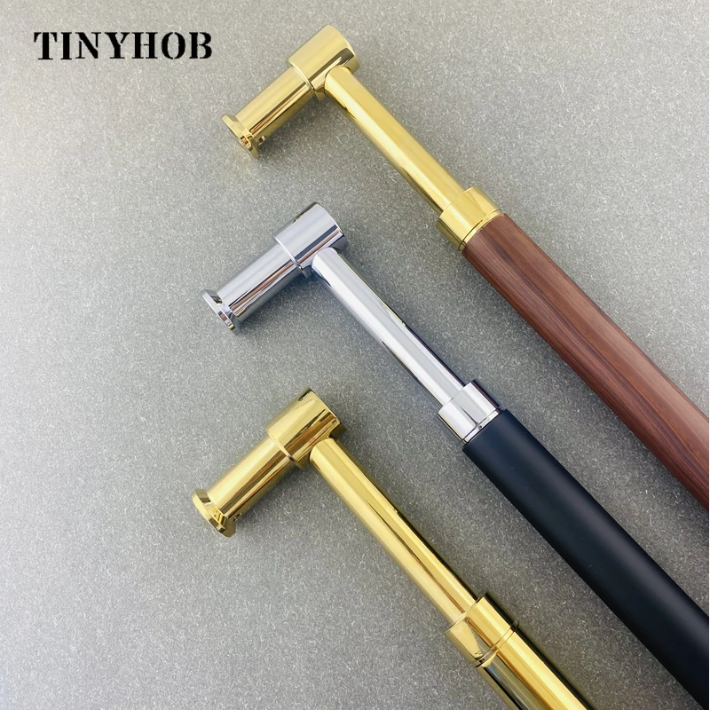 Tinyhob Modern Brass Long Door Handle / Villa Handle For Glass Double Single Sided Door Handles Furniture Hardware 60/80CM