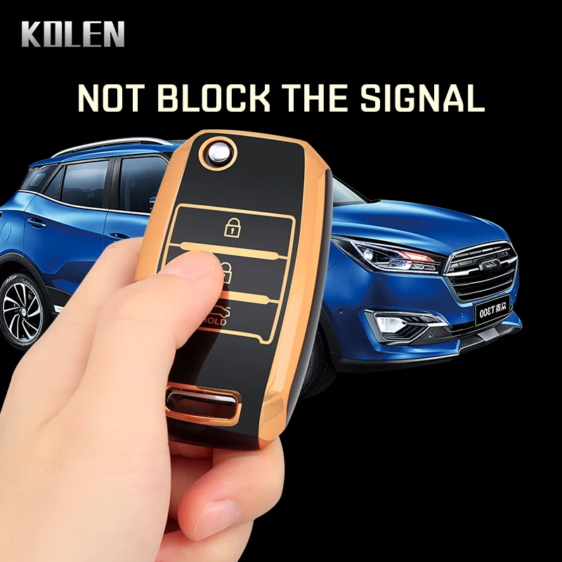 Enhanced TPU Car Flip Key Case Cover with 3 to 4 Buttons