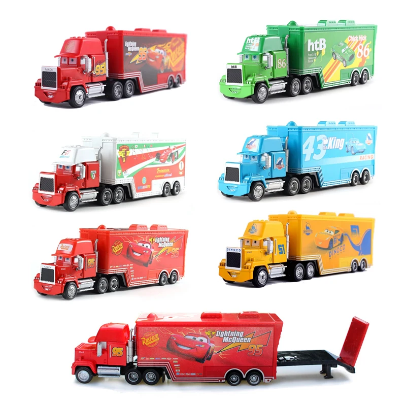 Disney Pixar Cars 3 Lightning McQueen Container Trucks Mack Toy Car