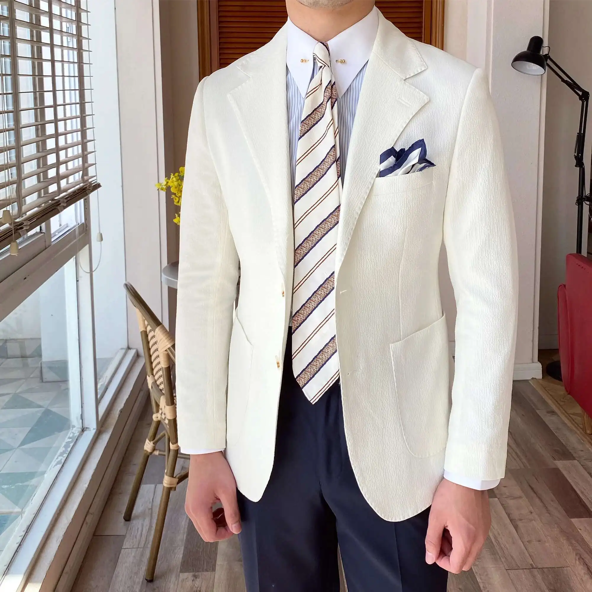 European Blazers For Men Social Club Outfits Solid Blazer Men Party Dinner British Business Office Formal Blazer Hombre