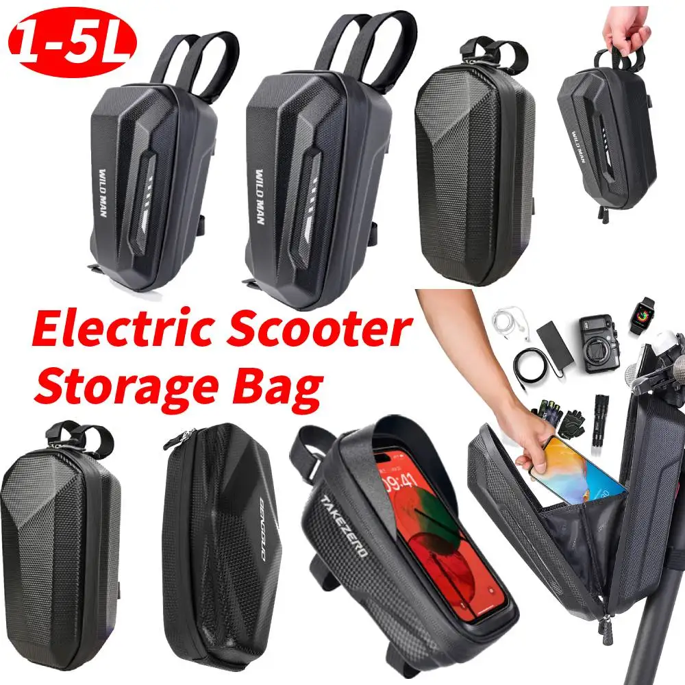 4l 2l 3l sac de scooter électrique Sac frontal de scooter dur pour M365  Pro2 Guidon pour sac d'accessoires de scooter électrique