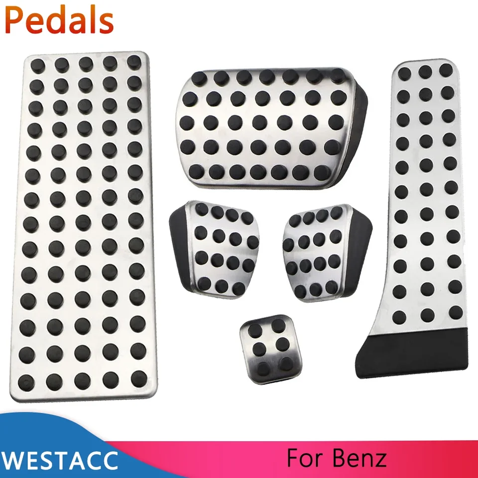 Rubber And Stainless Steel Fuel Car Brake Pedal For Mercedes Benz At C E S  Glk Slk Cls Sl Class W203 W204 W211 W212 W210