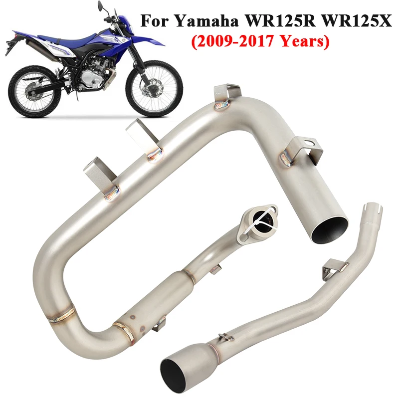 

Мотоциклетные выхлопные системы, слипоны для Yamaha WR125R WR125X WR125 2009-2017, модификация передней средней соединительной трубки, 51 мм Глушитель