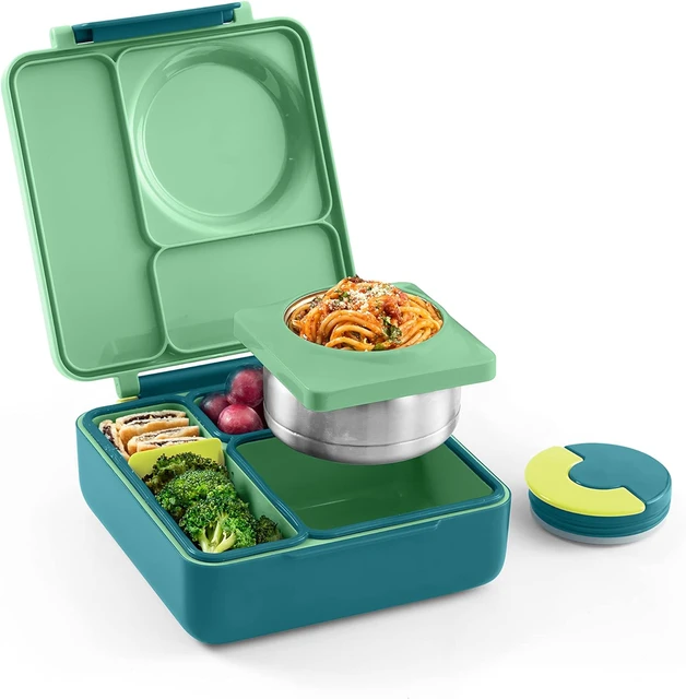OmieBox Bento Box for Kids - Insulated Lunch Box with Leak Proof Food Jar -  3 Compartments, Two Temperature Zones - (Meadow) (S - AliExpress