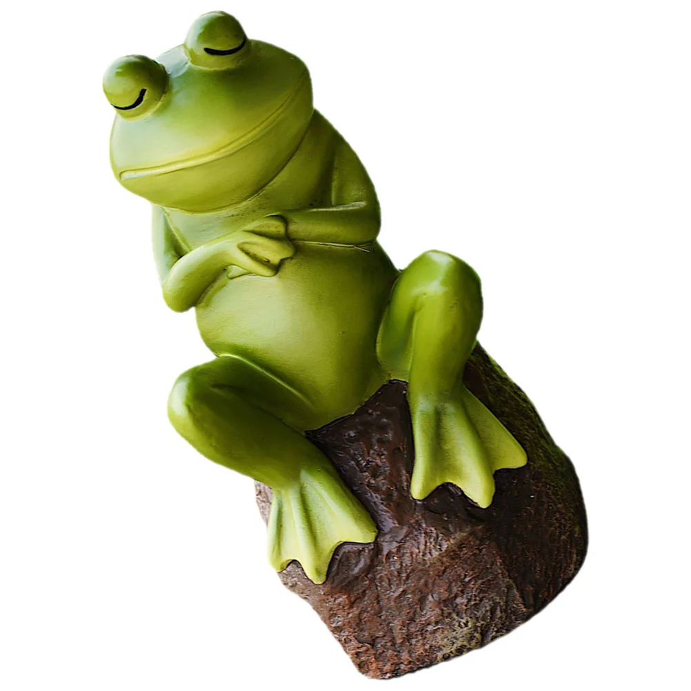 

Simulated Frog Ornament Photo Statue Props Micro Landscape Animal Bathroom Decorations Resin Figurine Scene Outdoor Statues