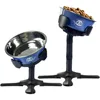 Adjustable Elevated Dog Bowl Stand with Non-Slip Base 3 Height Tilt Settings 14-24.5cm Bowls Stainless Steel Dish for Dogs Cats