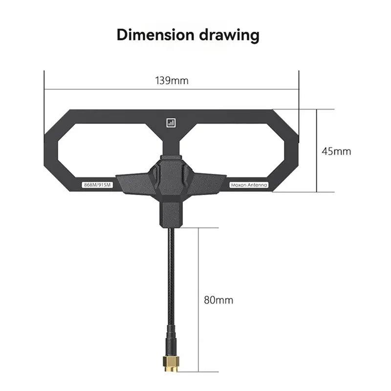 【발렌타인 데이】2X 868M/915M Moxon 안테나 860-930Mhz 장거리 FPV RC 쿼드콥터 프리스타일 드론 DIY 부품용 SMA 커넥터