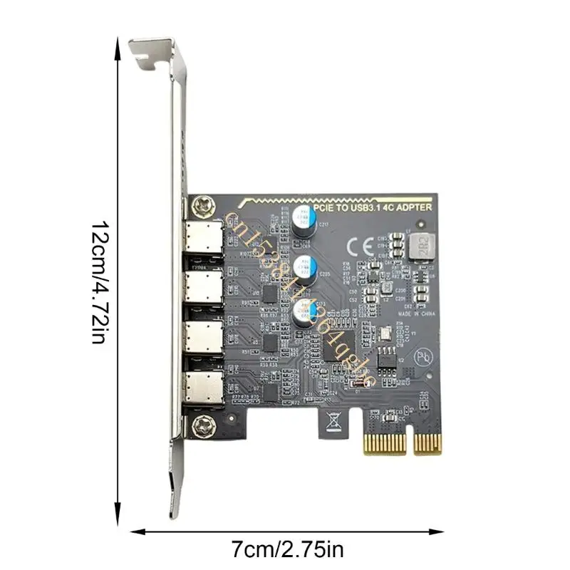 T5UE용 USB3.0 PCIExpress 확장 카드(4개 유형 C 포트 5Gbps 포함)