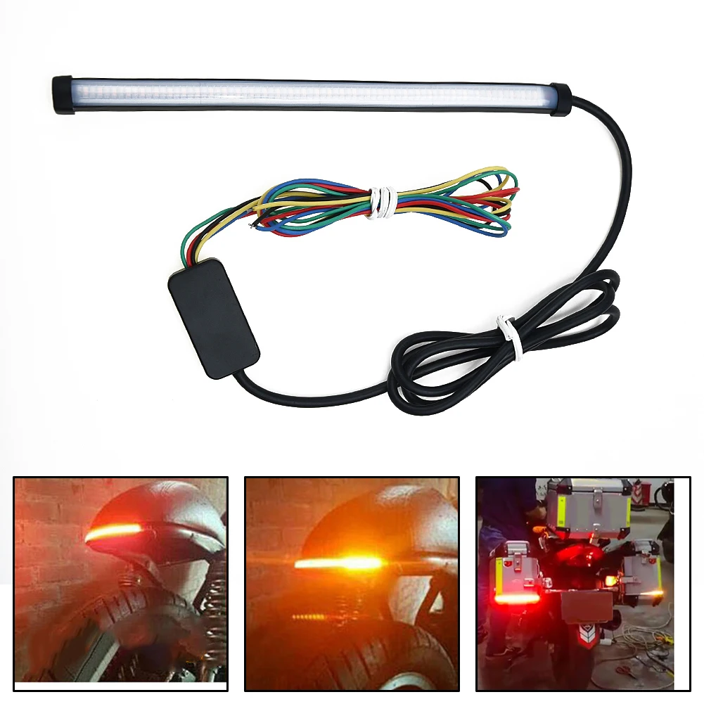 

Motorcycle Dynamic Flexible LED Light Bar Rear Turn Signal Brake Lamp Bulb 30cm 2024 Hot Sale Brand New And High Quality