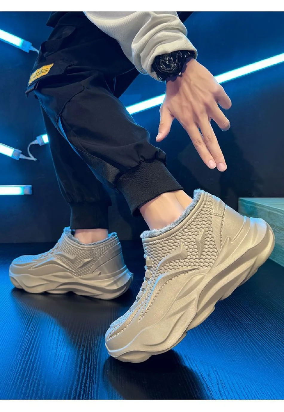 Men's Outdoors Fashion Sports Snow Boots cozy EVA Lightweight Casual Shoes Winter Warm Plush Non-slip Cotton Shoes Christma Gift S334cdfa8e17040488b59bfd6d6daf2998