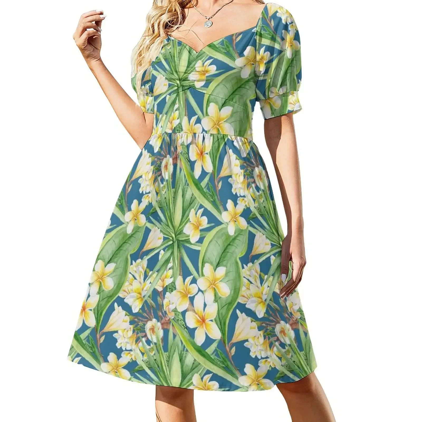 Vestido de manga corta Fresh Tropics, vestidos de verano para mujer, ropa para mujer