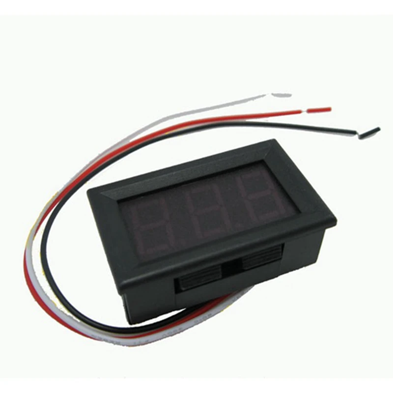디지털 LED 디스플레이 패널 전압 계량기 전압계, 0.56 인치, 3-30V, 0.56 인치, 3 와이어, 3 개 전압 계량기, 10 개