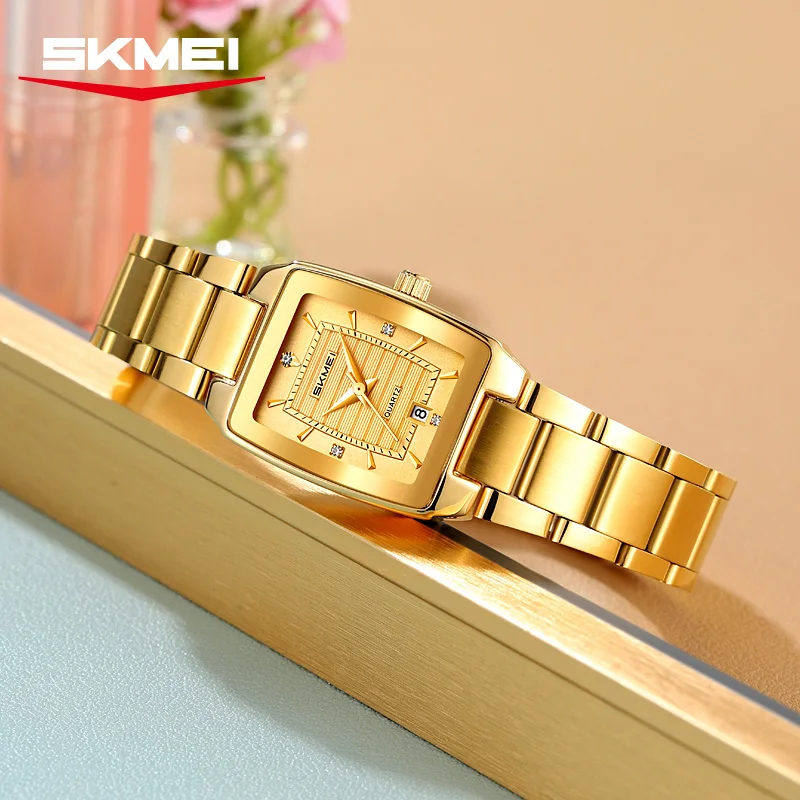 SKMEI 2578 Luxury High-end Quartz Watch for Women Waterproof Shockproof Date Watch Girl Gift Dresses Versatile Womens Watches - 5