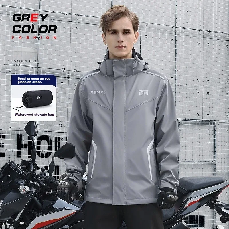 Motorcycle Raincoat Reflection Camping Hiking Fishing Raincoat Moto Suit Rainstorm Prevention Jacket Pants Motorcyclist