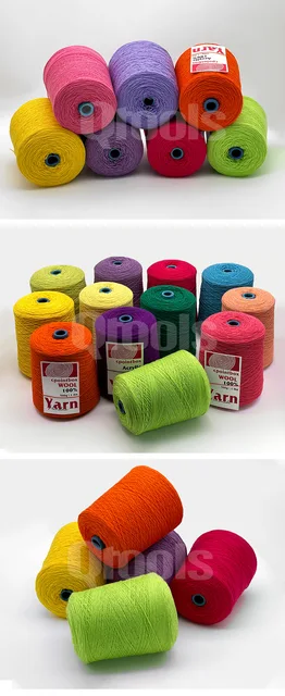  TEHAUX 18pcs Carpet Embroidery Yarn DIY Wool Yarn Rug