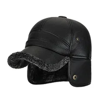 Middle-Aged And Elderly Fur Hats, Men Warm, Old Man Ear Protectors, Lei Feng Hats, And Velvet Baseball Caps 2