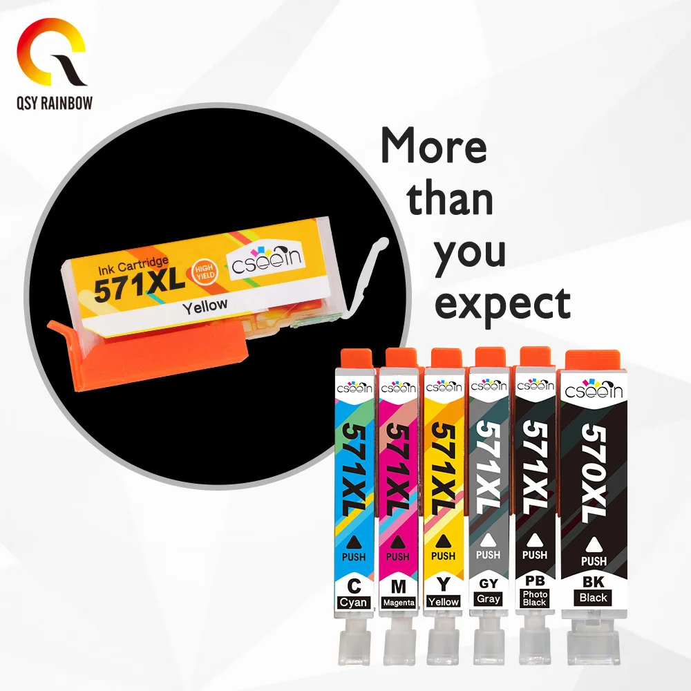 Ink Cartridge For Canon 570XL 571XL Compatible PIXMA MG7750 MG7751 MG7752 MG7753 TS8050 8051 Printer