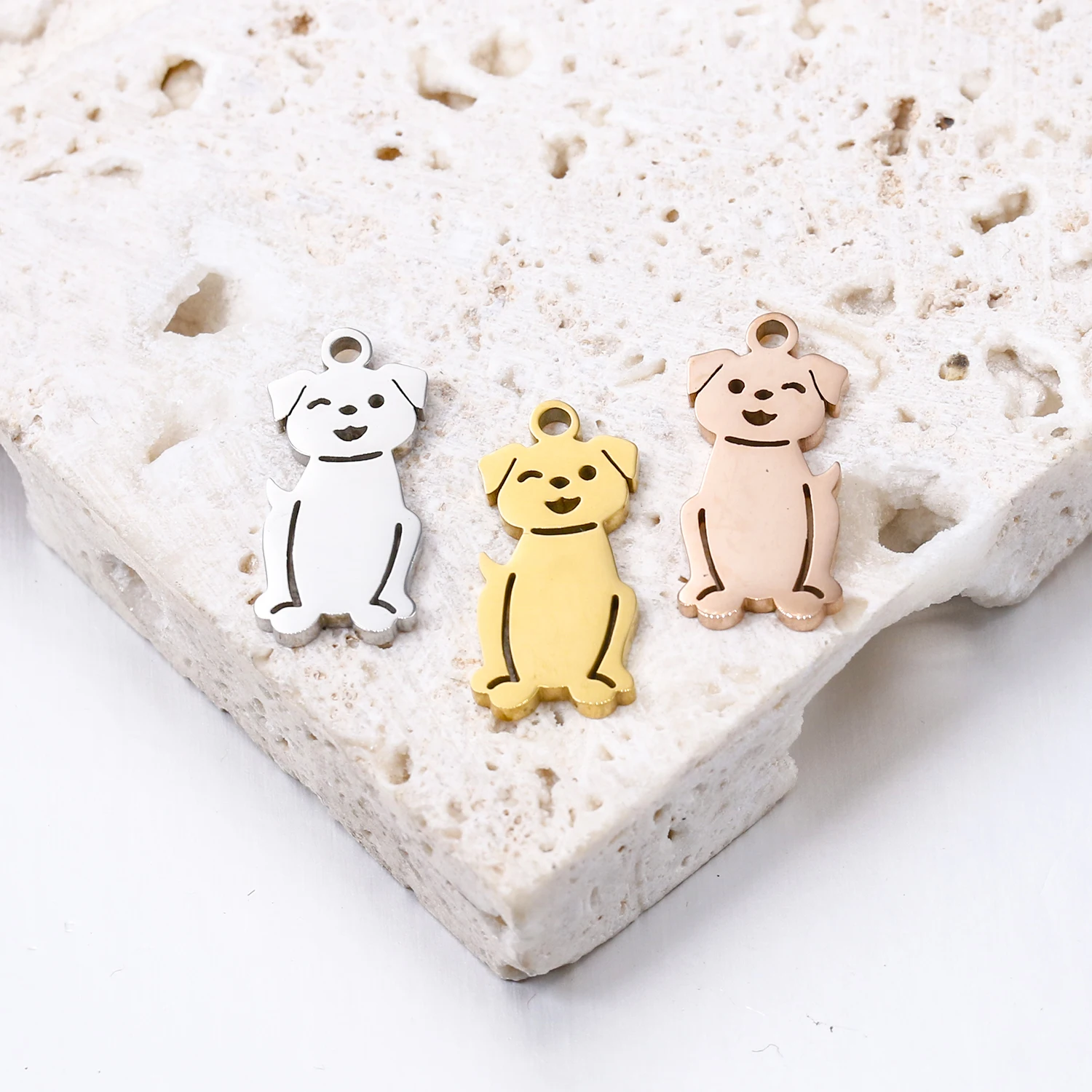 5 teile/los 100% Edelstahl Junge Mädchen Hund Katze Kind Kind Charms Familie Schmuck Anhänger DIY Halskette Schmuck Machen Zubehör – Detail 5
