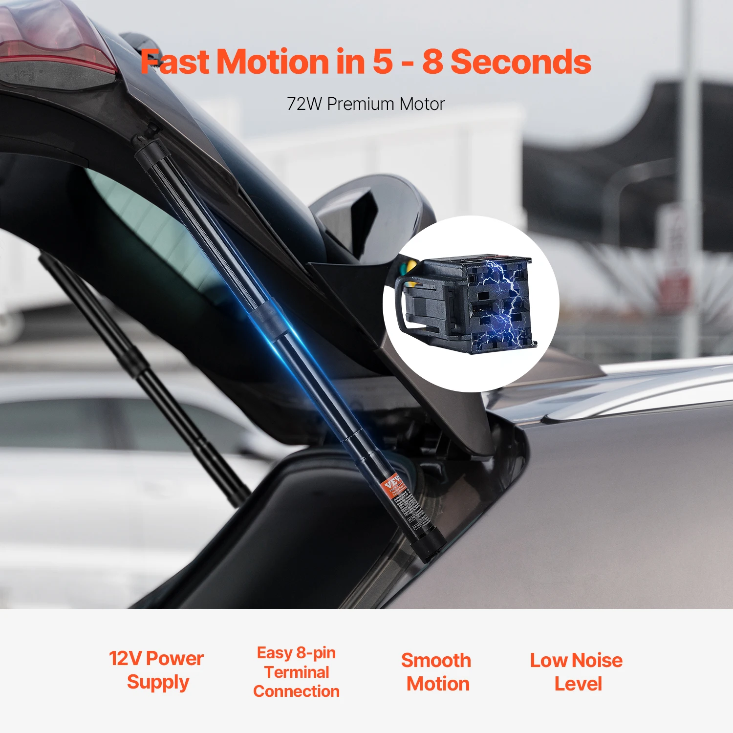 VEVOR Rear Left & Right Tailgate Power Lift Support for 2010-2023 VW Sharan 7N Electric Tailgate Liftgate Power Hatch Replace 4