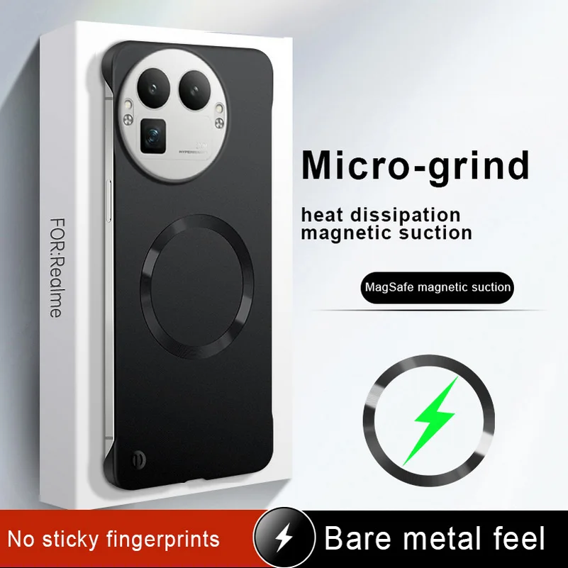 Ultra-Thin Slim Bezel MagSafe Magnetic Phone Case with Hard Camera Protection
