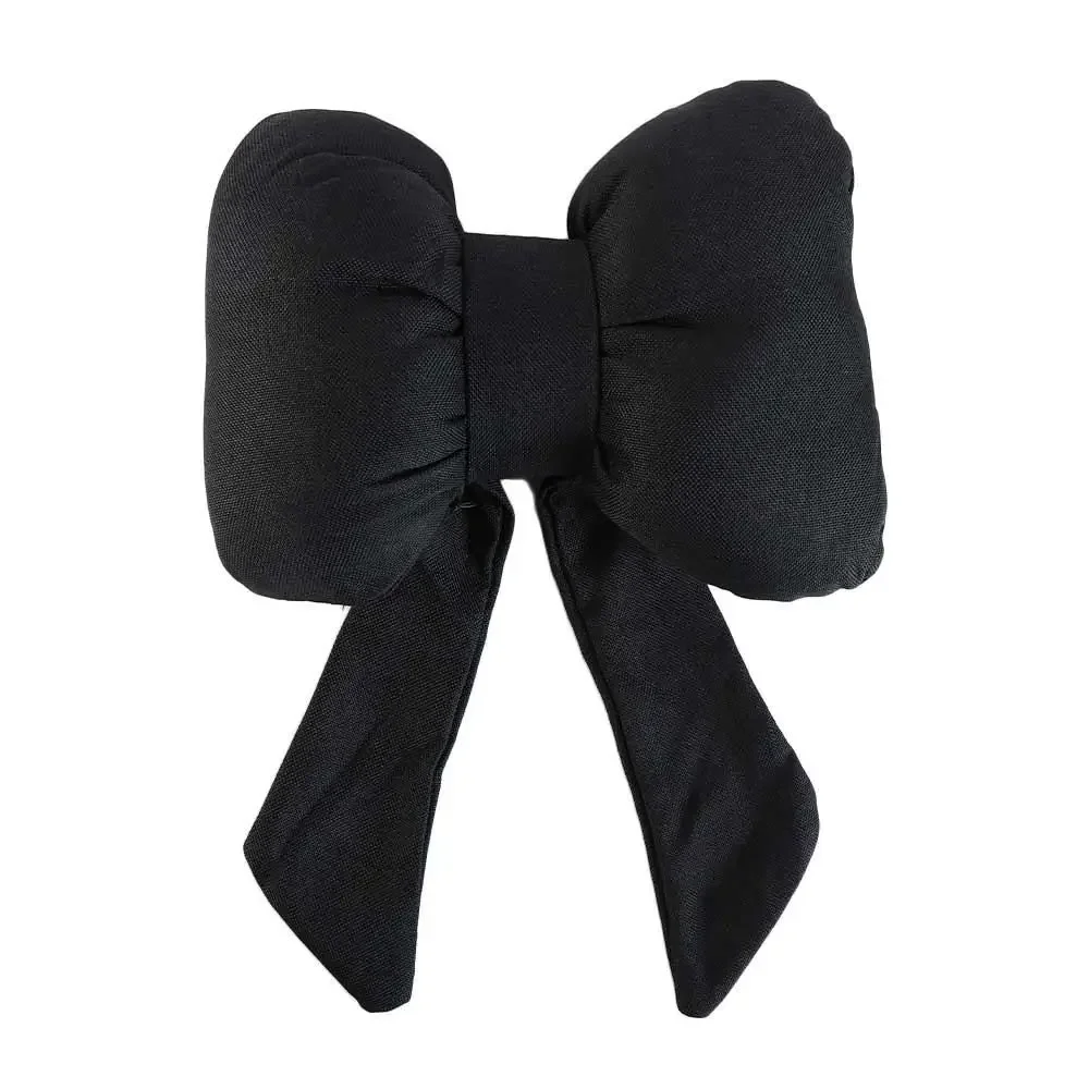 Cute Ribbon Bow Car Neck Pillow - Comfortable Adjustable Cotton Headrest Cushion