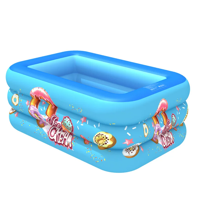 Inflatable Pool 180CM Home Indoor and Outdoor Baby Pool Square Inflatable Paddling PVC Swimming