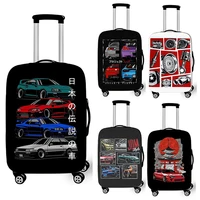 Japan JDM Racing Car Print Luggage Cover for Travel Engine Elastic Trolley Case Protective Covers Anti-dust Suitcase Covers 1