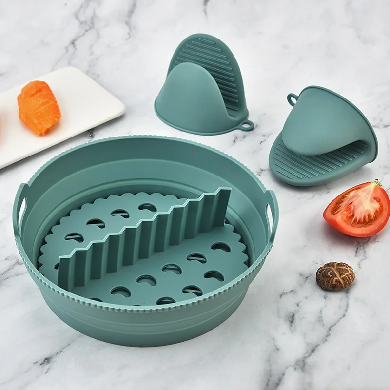 1/2 Airfryer Silicone Basket Oven Baking Tray Silicone Mold for Air Fryer Pizza Fried Chicken Basket Air Fryer Baking Dishes Pan 1/2 Airfryer Silicone Basket Oven Baking Tray Silicone Mold for Air Fryer Pizza Fried Chicken Basket Air Fryer Baking Dishes Pan