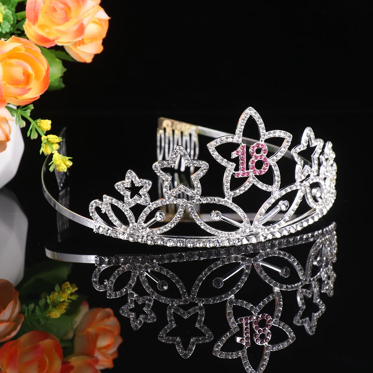 

Vintage Bride Rhinestone Hair Accessories Princess Birthday Tiara Women Headwear