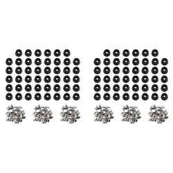 240 Pcs Soft Cutting Board Rubber Feet With Stainless Steel Screws 0.28 X 0.59 For Furniture, Electronics And Appliances