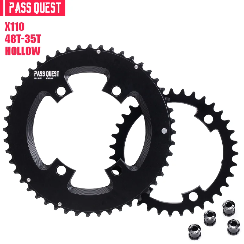 pass quest 110bcd AXS ナローワイドチェーンリング 48t PASS QUEST 110BCD チェーンリング 4 ボルトナローワイド