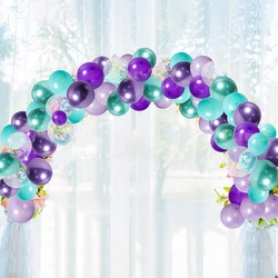 123Pcs Mermaid Balloon Garland Balloons Arch Garland Kit Dot Glitter Indoor Outdoor Frame Decor Birthday Party Supplies for Kids