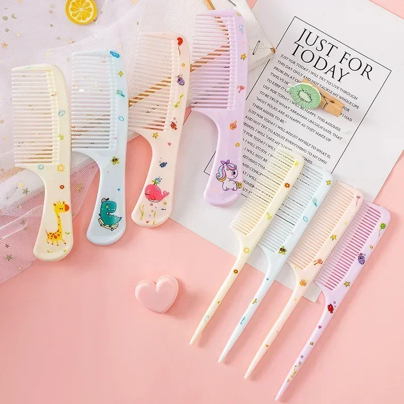 Hair Comb Set 2pcs/set Children Comb Cute Cartoon Anti-static Hair Dressing Curly Portable Travel Comb Hair Care