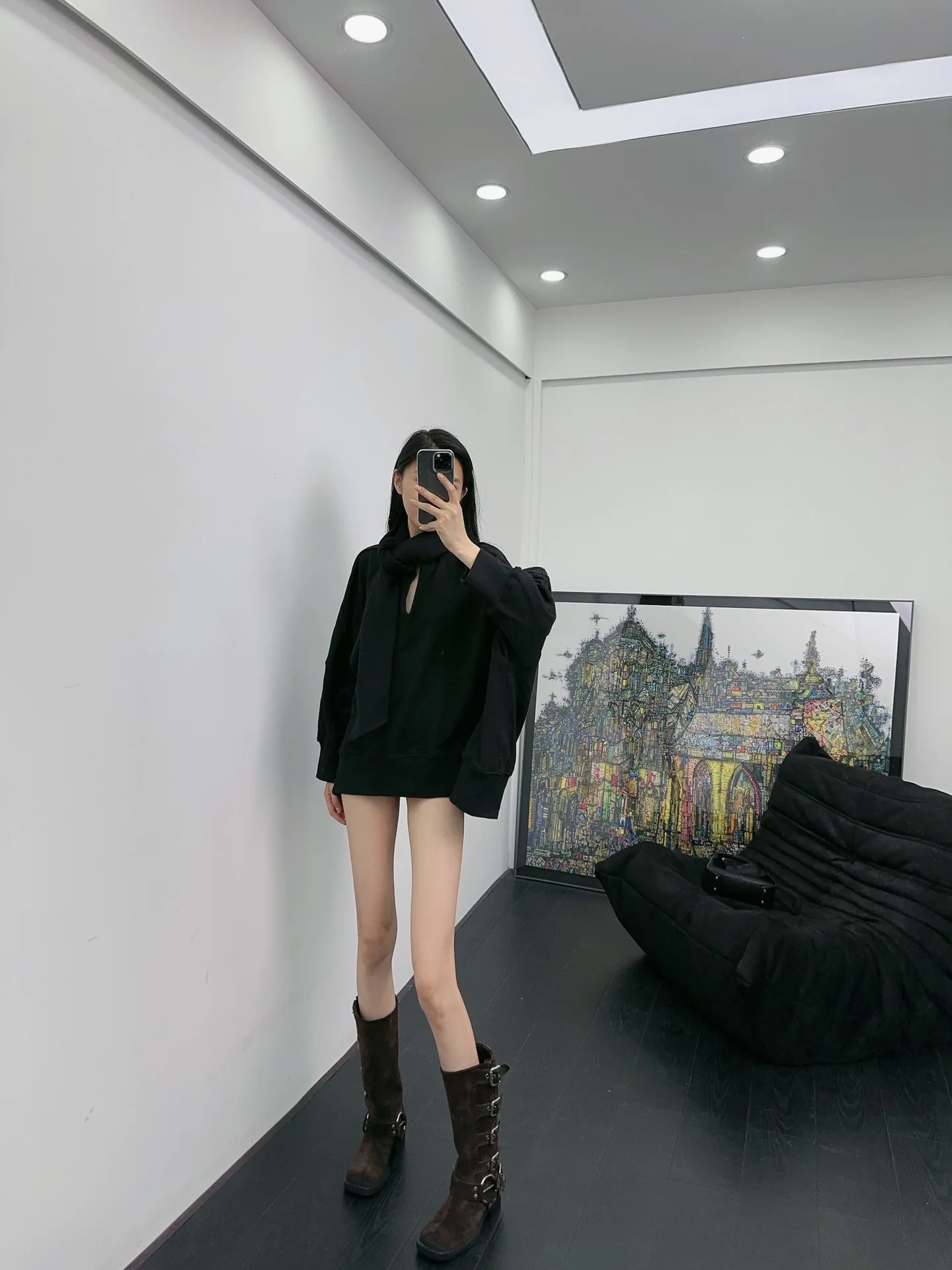 

2023 Autumn/Winter Fashion New Women's Clothing Scarf Collar Sweater 0905
