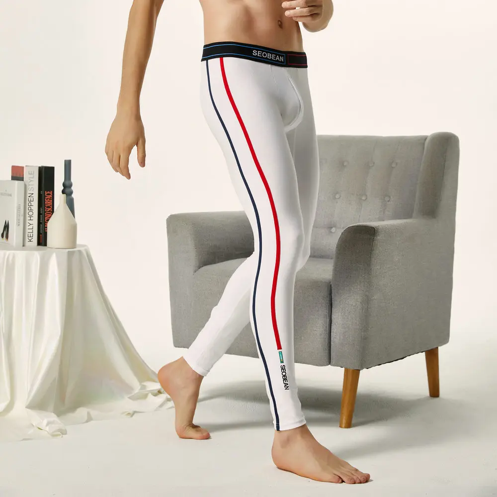 Men Winter Thermal Underwear Pants Cotton Long Johns Tight Pants Compression Tight casual sports pants